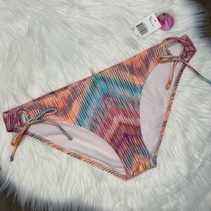 NWT Raisins Multicolored Sweet Pea Side Tie Bikini Bottom